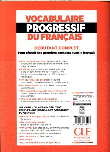 Produktbild: Mous, N: Vocabulaire progressif du Francais niveau debutant
