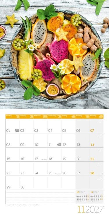 Produktbild: Food Kalender 2027 - 30x30 - Art12