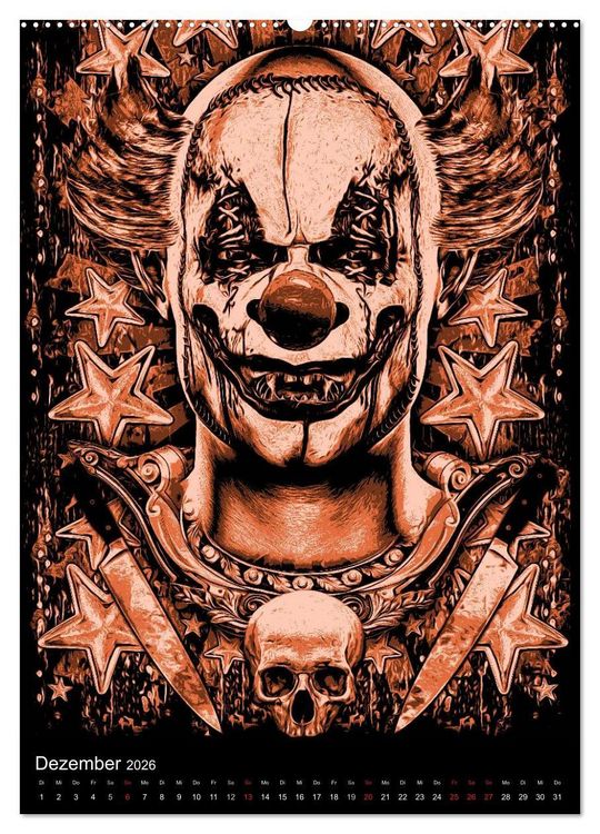 Produktbild: BLOODBOY/ HORROR ILLUSTRATION V1 (Wandkalender 2026 DIN A2 hoch), CALVENDO Monatskalender
