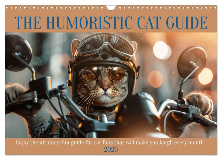 Produktbild: The humoristic cat guide (Wall Calendar 2026 DIN A3 landscape), CALVENDO 12 Month Wall Calendar