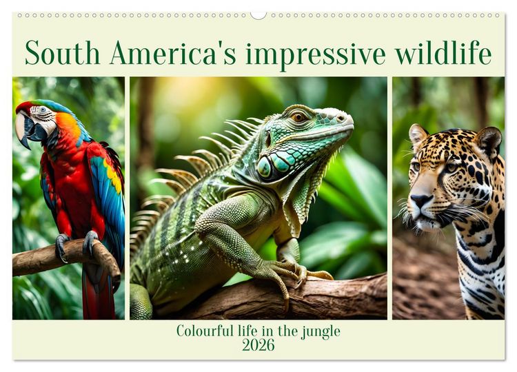 Produktbild: South America's impressive wildlife (Wall Calendar 2026 DIN A2 landscape), CALVENDO 12 Month Wall Calendar