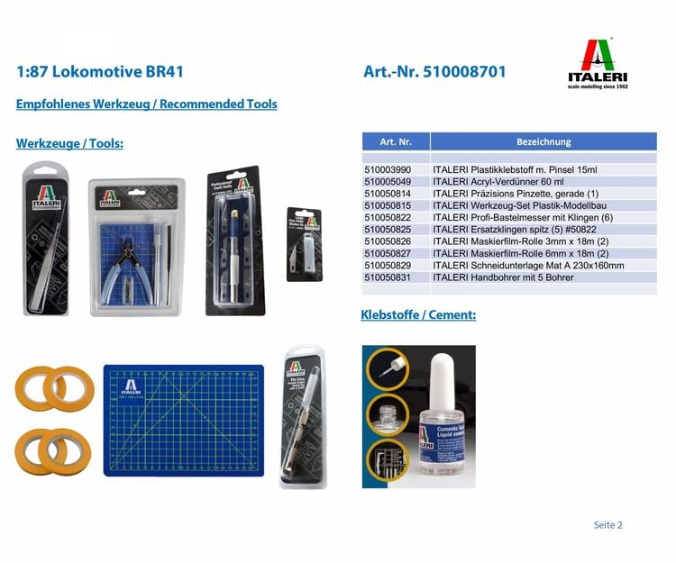 Produktbild: Italeri 510008701 H0 Dampflok BR 41 Plastik-Bausatz