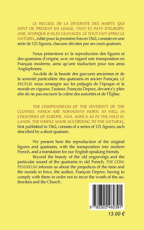 Produktbild: Le recueil de la diversit&eacute; des habits