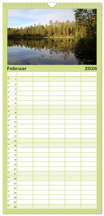 Produktbild: Familienplaner 2026 - Schweden 2026 mit 5 Spalten (Wandkalender, 21 x 45 cm) CALVENDO