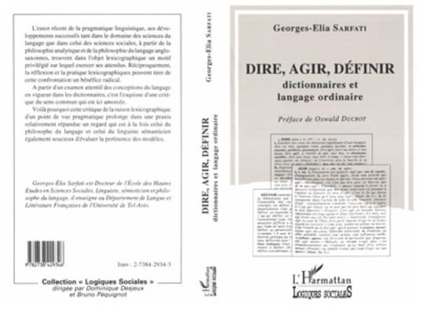 Produktbild: Dire, agir, d&eacute;finir