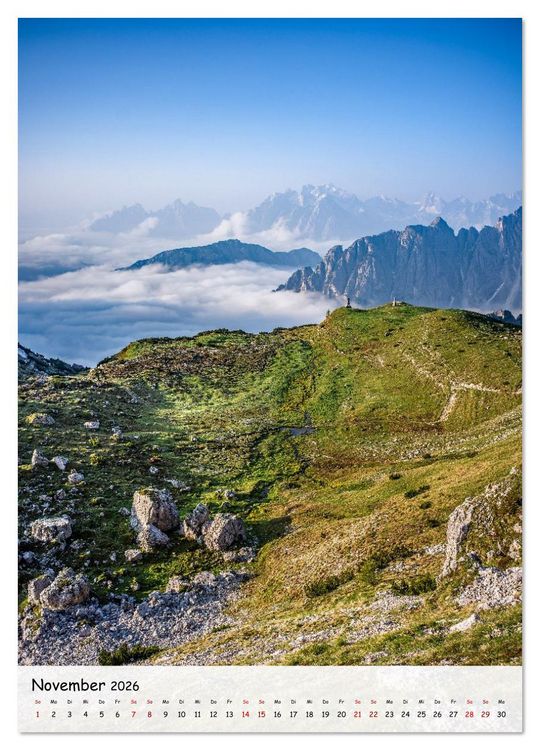 Produktbild: Rund um die ... Drei Zinnen (Wandkalender 2026 DIN A2 hoch), CALVENDO Monatskalender