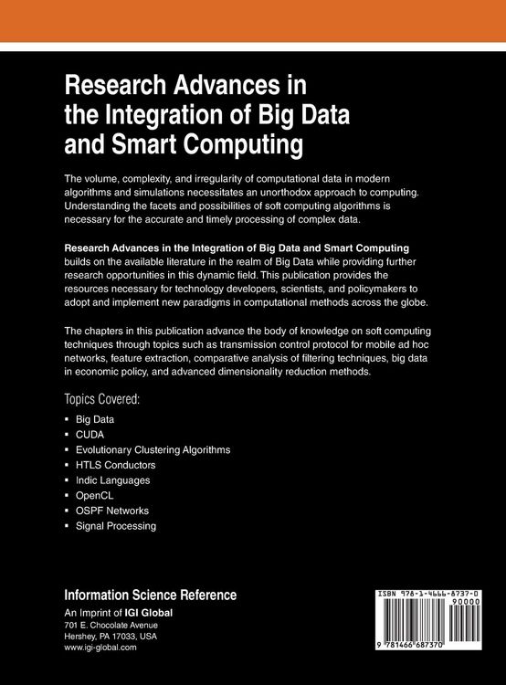 Produktbild: Research Advances in the Integration of Big Data and Smart Computing