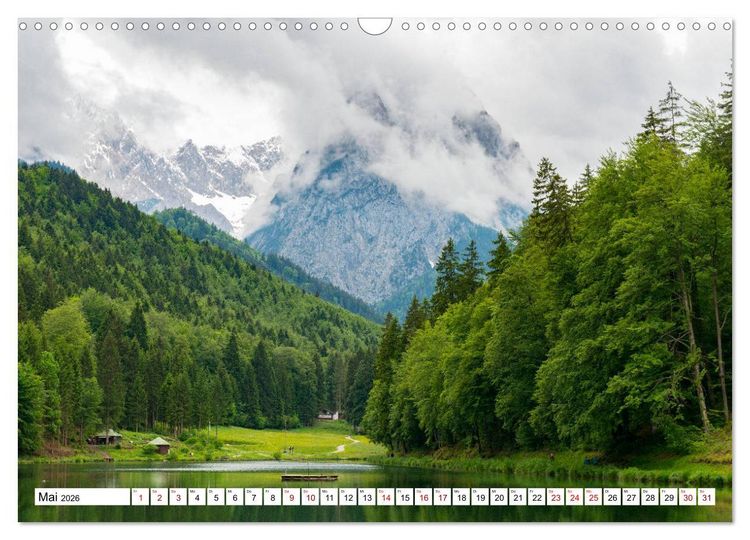 Produktbild: Rund um den Riessersee (Wandkalender 2026 DIN A3 quer), CALVENDO Monatskalender