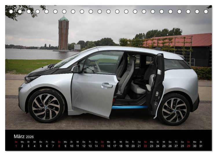 Produktbild: BMW i3 (Tischkalender 2026 DIN A5 quer), CALVENDO Monatskalender