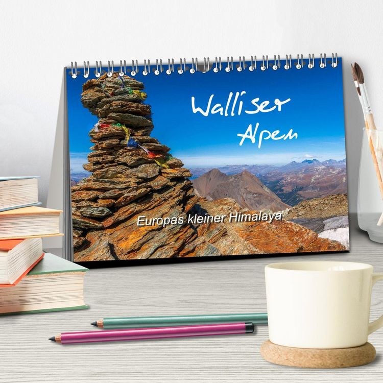 Produktbild: Walliser Alpen &ndash; Europas &raquo;kleiner&laquo; Himalaya (Tischkalender 2026 DIN A5 quer), CALVENDO Monatskalender