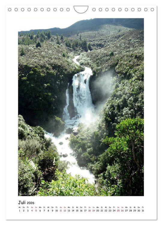 Produktbild: Wasserf&auml;lle Neuseelands (Wandkalender 2026 DIN A4 hoch), CALVENDO Monatskalender