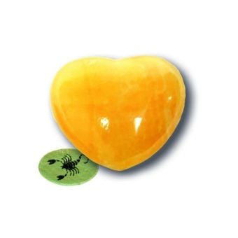 Produktbild: Orangencalzit Skorpion, Edelsteinherz