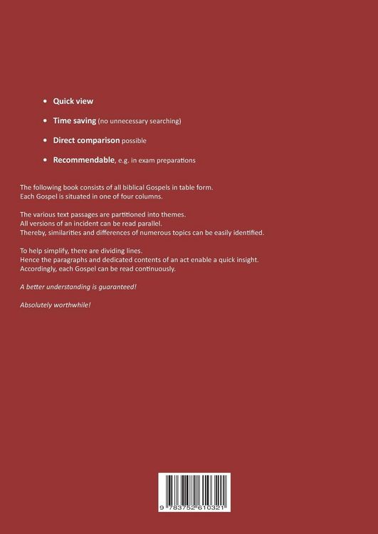 Produktbild: The Four Gospels at a Glance