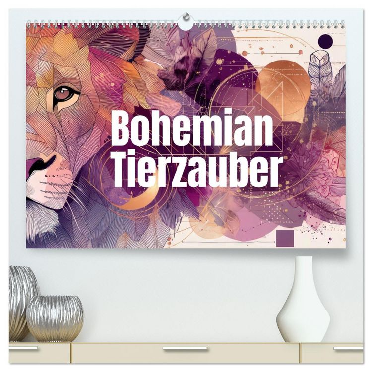 Produktbild: Bohemian Tierzauber (hochwertiger Premium Wandkalender 2026 DIN A2 quer), Kunstdruck in Hochglanz