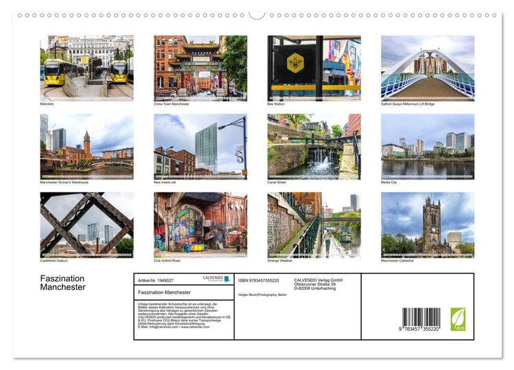 Produktbild: Faszination Manchester (hochwertiger Premium Wandkalender 2026 DIN A2 quer), Kunstdruck in Hochglanz