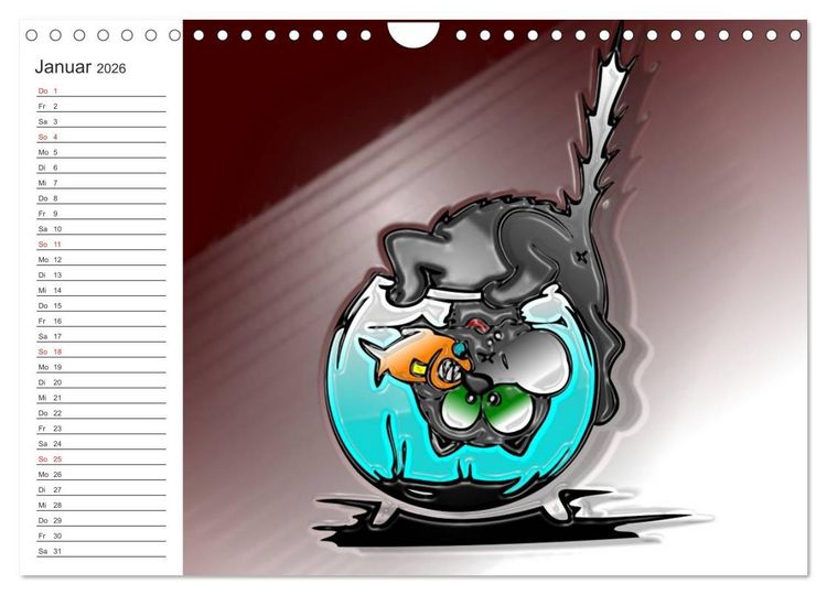 Produktbild: Alles f&uuml;r die Katz! Lustiger Katzen-Planer (Wandkalender 2026 DIN A4 quer), CALVENDO Monatskalender