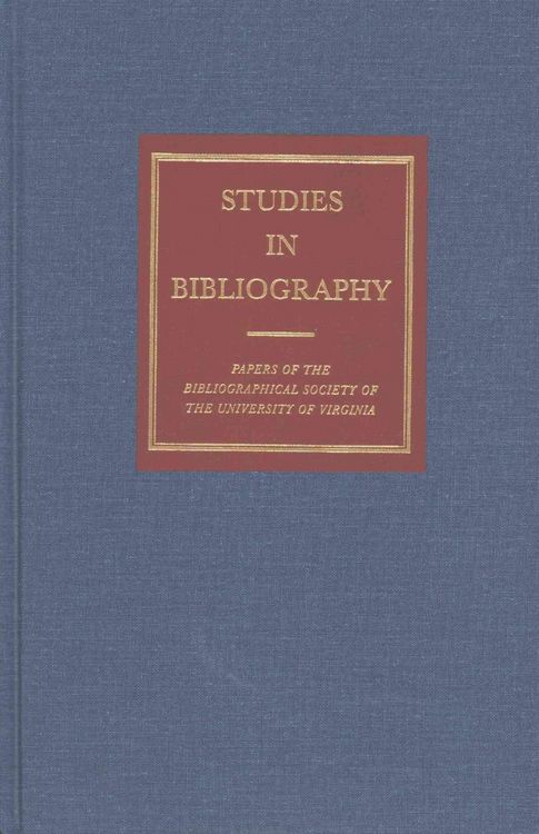 Produktbild: Studies in Bibliography Volume