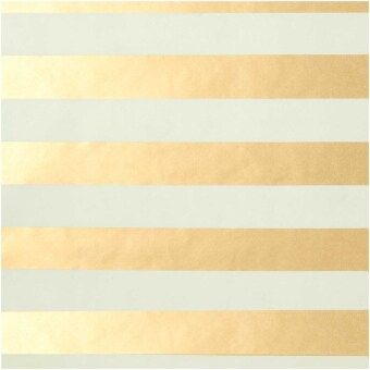 Produktbild: Seidenpapier Streifen, Creme/Gold, MIX