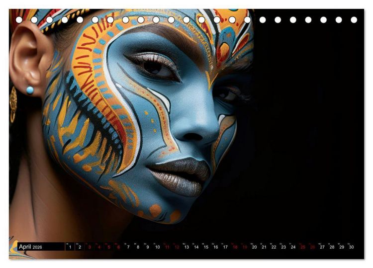 Produktbild: Faszination Bodypainting (Tischkalender 2026 DIN A5 quer), CALVENDO Monatskalender