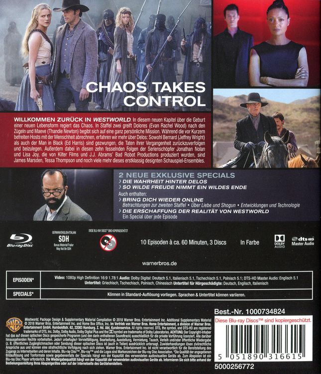Produktbild: Westworld - Staffel 2 - Repack [3 BRs]