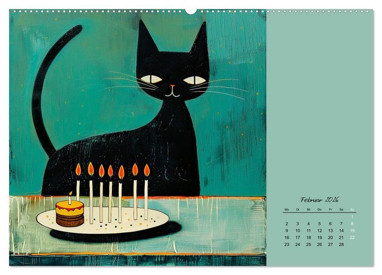 Produktbild: Wenn Tiere feiern (Wandkalender 2026 DIN A2 quer), CALVENDO Monatskalender