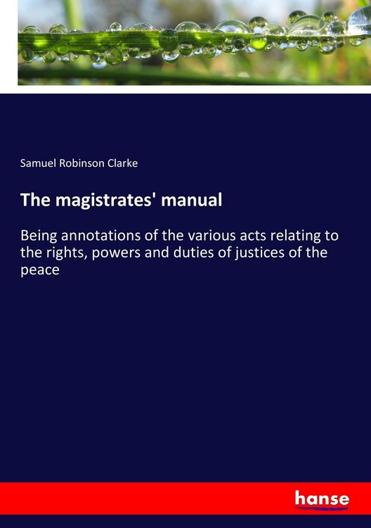 Produktbild: The magistrates' manual