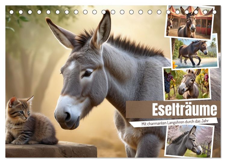 Produktbild: Eseltr&auml;ume (Tischkalender 2026 DIN A5 quer), CALVENDO Monatskalender