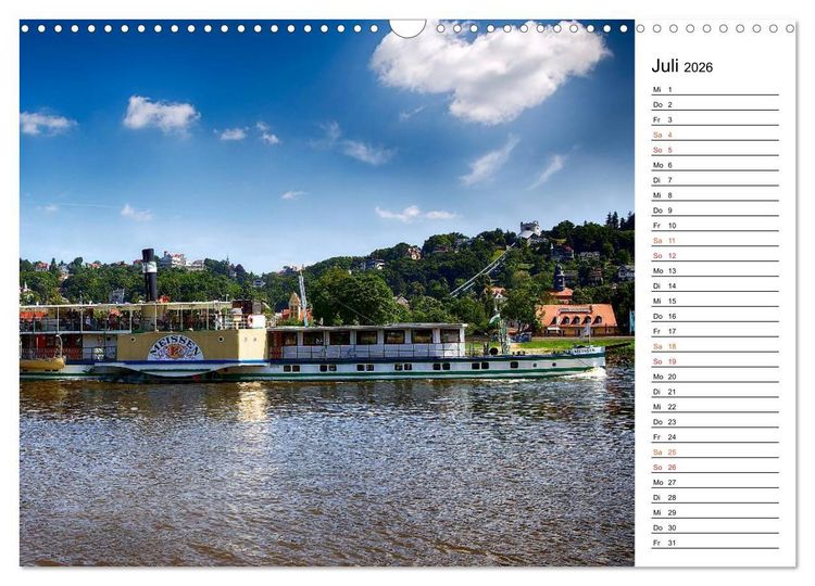 Produktbild: Schaufelraddampfer (Wandkalender 2026 DIN A3 quer), CALVENDO Monatskalender