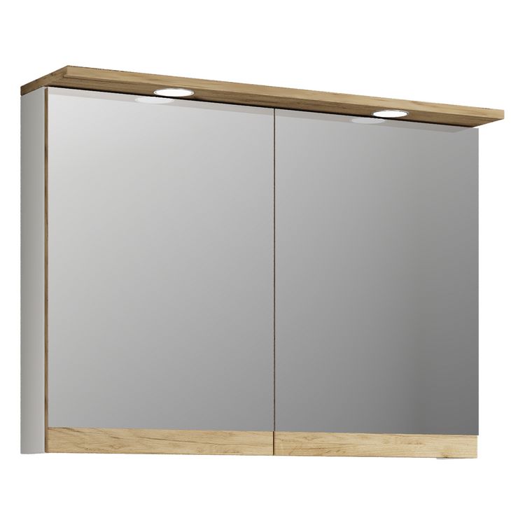 Produktbild: LED Bad Spiegelschrank Steckdose 59x80x23 Cosila