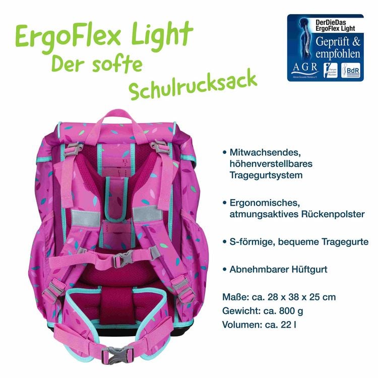 Produktbild: DerDieDas Schulranzen Set ErgoFlex Light, Schulranzen Set, 5tlg, Sweet Sprinkles