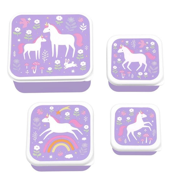 Produktbild: Lunchbox / 4er Set / Einhorn