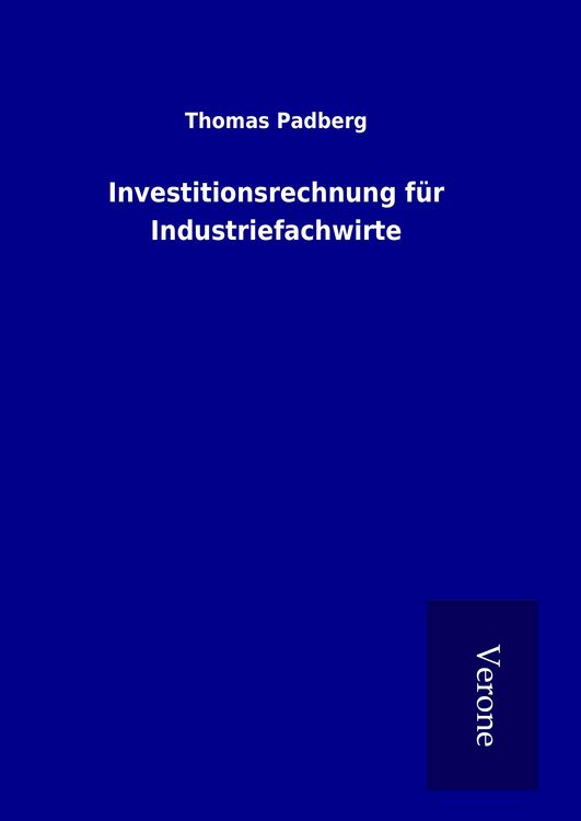 Produktbild: Investitionsrechnung f&uuml;r Industriefachwirte