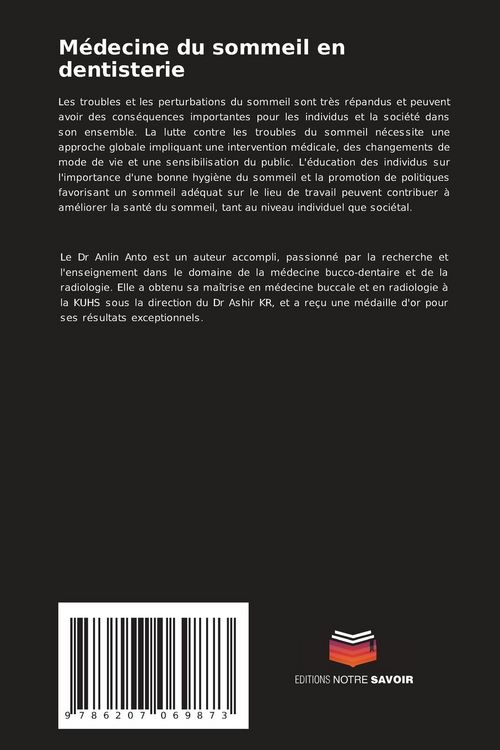 Produktbild: M&eacute;decine du sommeil en dentisterie