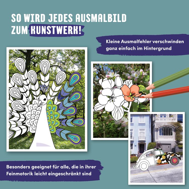 Produktbild: Ausmalwelten auf Fotohintergrund