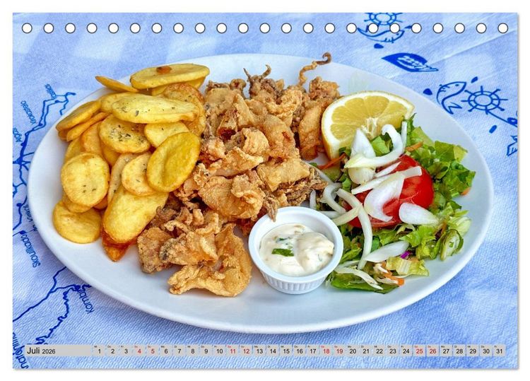 Produktbild: Griechisch Lecker (Tischkalender 2026 DIN A5 quer), CALVENDO Monatskalender