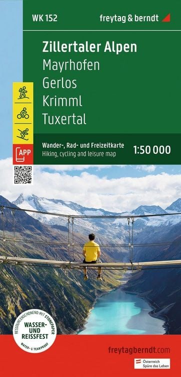 Produktbild: Freytag & berndt Wanderkarte WK 152 Zillertaler Alpen, Mayrhofen - Gerlos - Krimml - Tuxertal 1:50.000