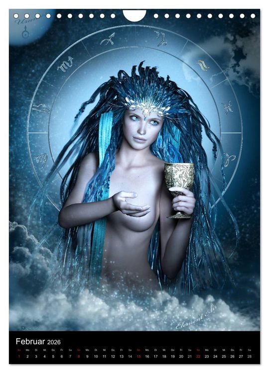 Produktbild: Unter Sternen geboren - Fantasy Tierkreis im Zeichen der Frau (Wandkalender 2026 DIN A4 hoch), CALVENDO Monatskalender