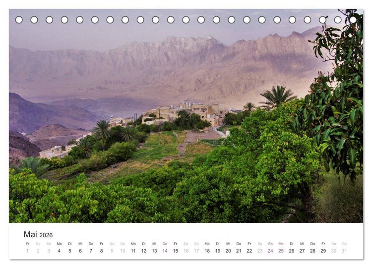 Produktbild: Oman - Arabiens Zauberwelt (Tischkalender 2026 DIN A5 quer), CALVENDO Monatskalender