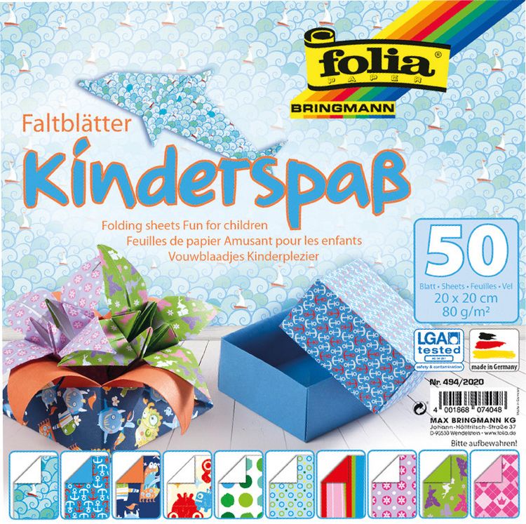 Produktbild: Faltbl&auml;tter 20x20cm Kids