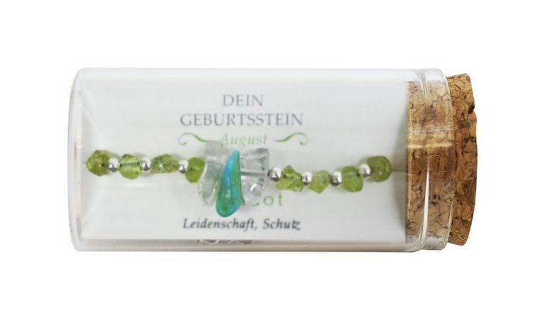 Produktbild: "August" Geburtsstein Armband im Gl&auml;schen