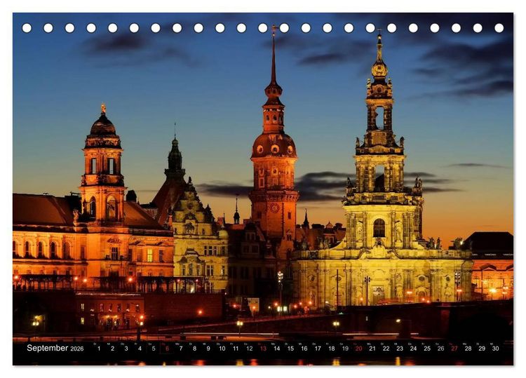 Produktbild: Dresden - Wundersch&ouml;nes Elbflorenz (Tischkalender 2026 DIN A5 quer), CALVENDO Monatskalender