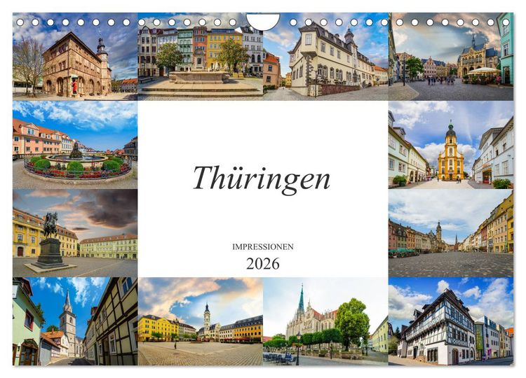 Produktbild: Th&uuml;ringen Impressionen (Wandkalender 2026 DIN A4 quer), CALVENDO Monatskalender