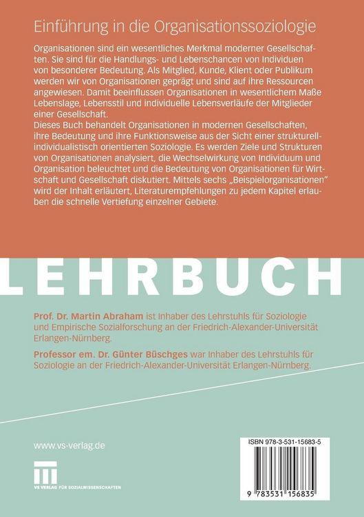 Produktbild: Einf&uuml;hrung in die Organisationssoziologie