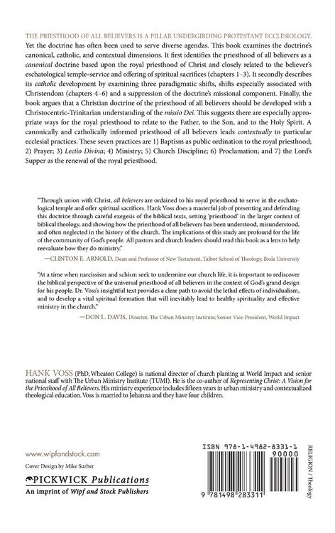 Produktbild: The Priesthood of All Believers and the Missio Dei