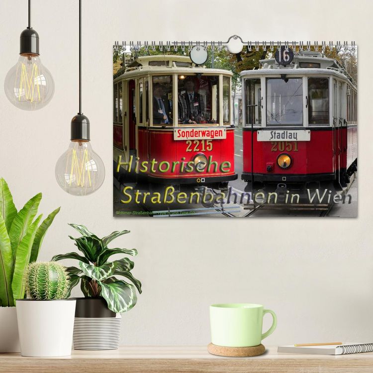 Produktbild: Historische Stra&szlig;enbahnen in Wien (Wandkalender 2026 DIN A4 quer), CALVENDO Monatskalender