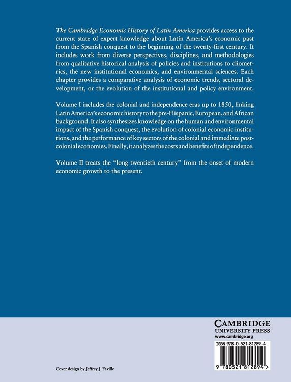 Produktbild: The Cambridge Economic History of Latin America: Volume 1, The Colonial Era and the Short Nineteenth Century. Vol.1
