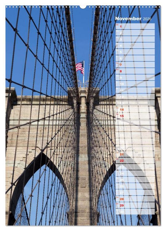 Produktbild: New York City Geburtstagskalender (hochwertiger Premium Wandkalender 2026 DIN A2 hoch), Kunstdruck in Hochglanz