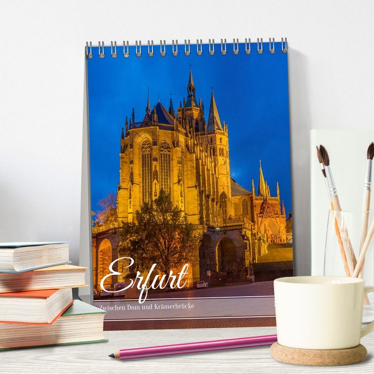 Produktbild: Erfurt - Zwischen Dom und Kr&auml;merbr&uuml;cke (Tischkalender 2026 DIN A5 hoch), CALVENDO Monatskalender