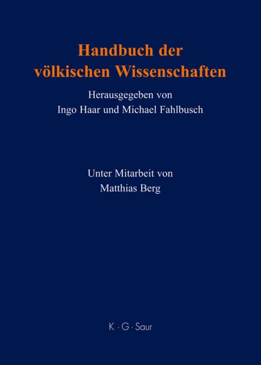 Produktbild: Handbuch der v&ouml;lkischen Wissenschaften