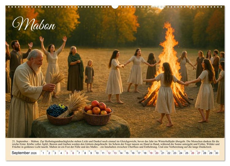 Produktbild: Von Samhain bis Beltane (Wandkalender 2026 DIN A2 quer), CALVENDO Monatskalender